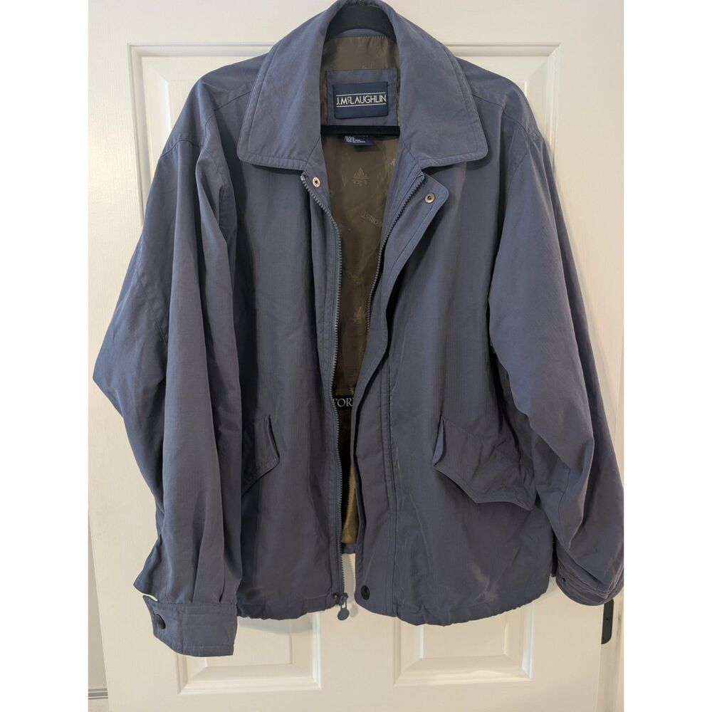 J.McLaughlin Rainforest Jacket Men's L Navy Blue Zip Up